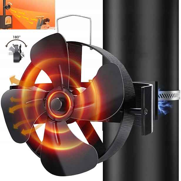 Magnetický Krbový Ventilátor Na Trubku Napájený Teplem Bez Elektřiny, Krb