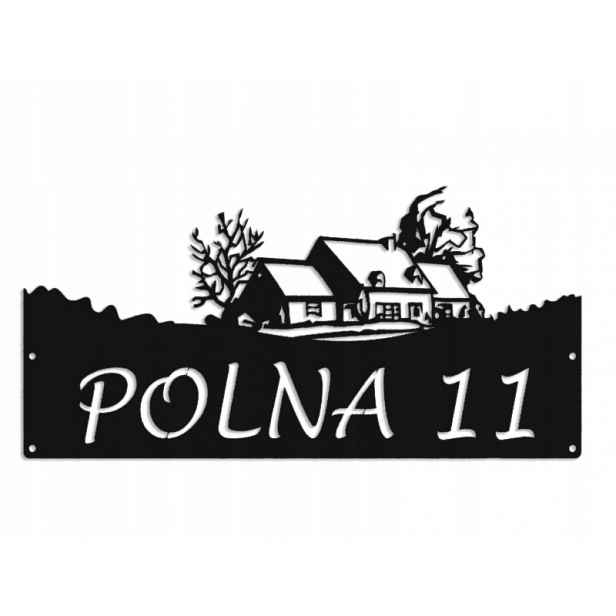 Číslo Na Dům 60cm Tabulka Adresa Ocel 2mm ul. Polna