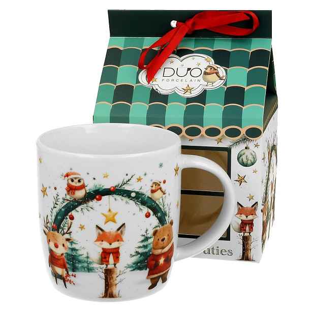 Duo Porcelánový hrnek CHRISTMAS CUTIES 2 400 ml vícebarevný