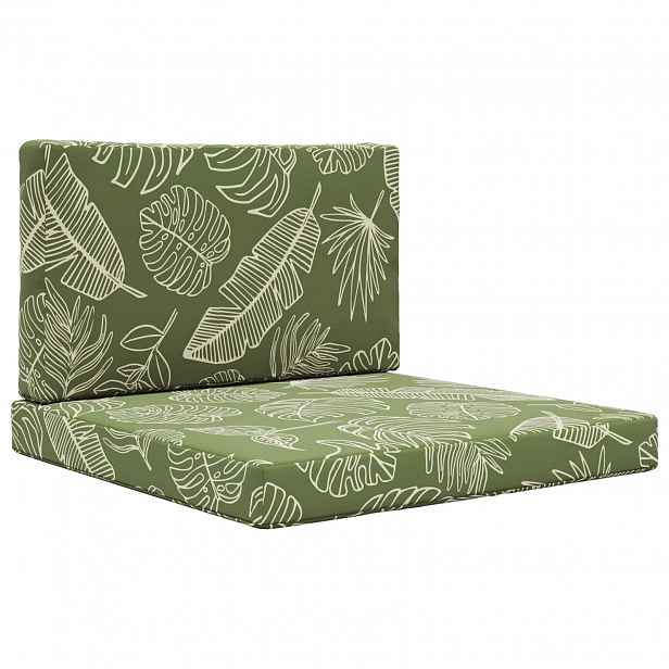 vidaXL Venkovní polštář na pohovku Polyester Listový design 80 x 80 cm