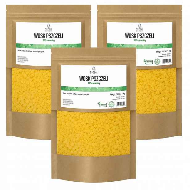 Vosk Žlutý granulát Přírodní pastilky pro svíčky a kosmetiku 3 kg