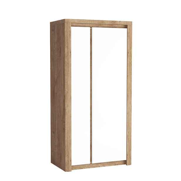 MASSENO ŠATNÍ SKŘÍŇ S OTOČNÝMI DVEŘMI VARUS, 98/197/59 cm 2dveřová, dekor dub