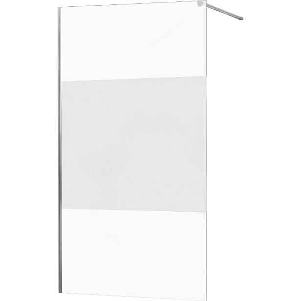MEXEN - KIOTO Sprchová zástěna WALK-IN 090x200 cm 8 mm, chrom, Transparent/matné sklo 800-090-101-01-35