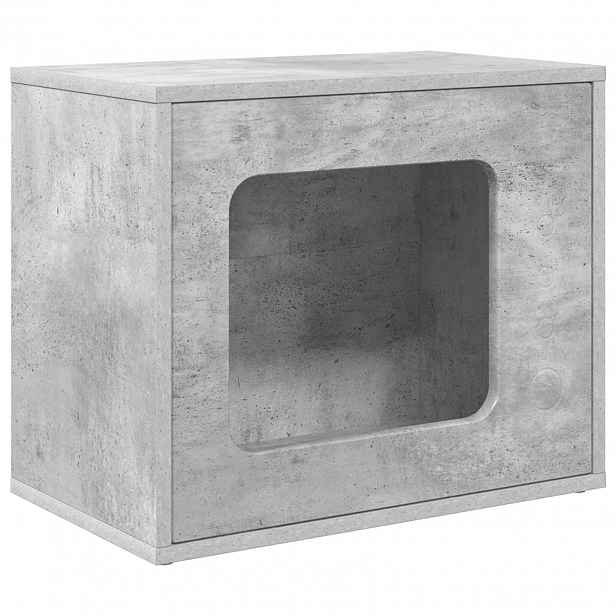 vidaXL Kočičí dům Betonově šedá 51 x 30 x 42,5 cm Kompozitní dřevo