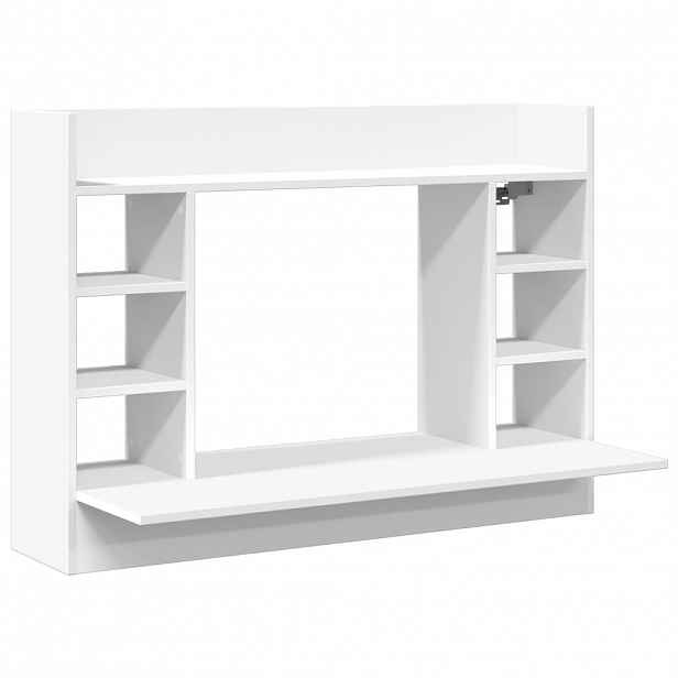 vidaXL Nástěnný psací stůl bílý 105 x 48 x 75 cm kompozitní dřevo