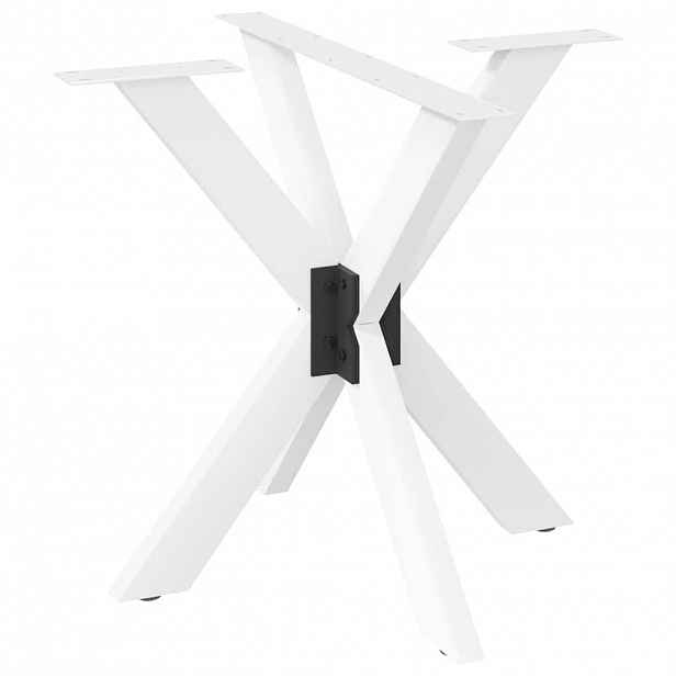 vidaXL Noha jídelního stolu ve tvaru pavouka bílá 85 x 85 x (72-73) cm ocel