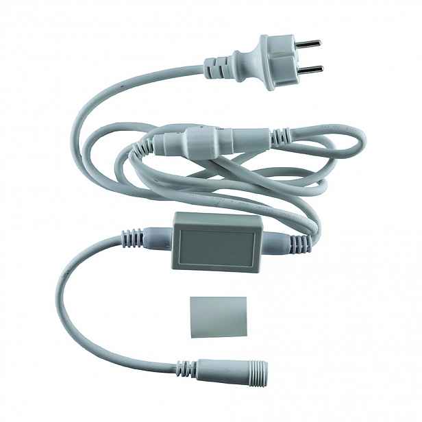 Easy Fix zdrojový kabel, exteriér, 2 m, oddělitelný AC/DC, IP67, bílý
