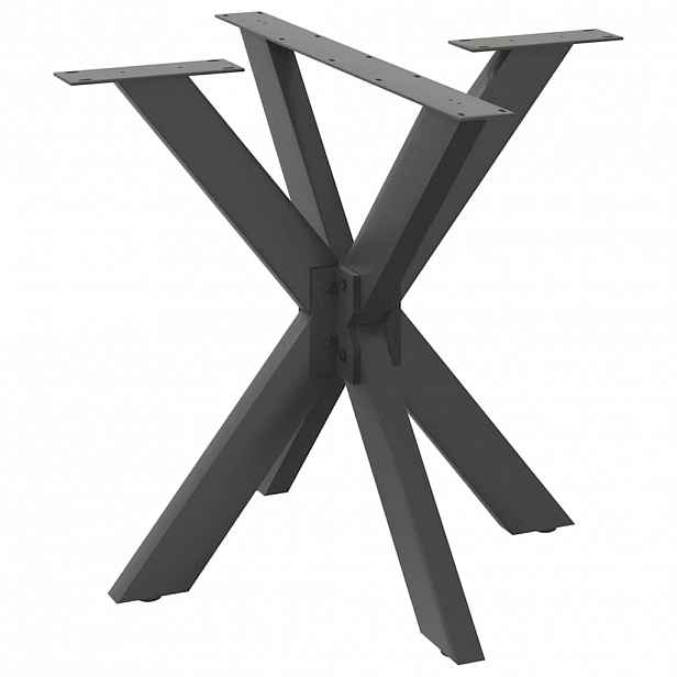 vidaXL Noha jídelního stolu ve tvaru pavouka antracitová 85 x 85 x (72-73) cm ocel