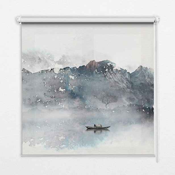 TULUP VNITŘNÍ roleta - okenní roleta - roleta - 80x140 cm - Malované hory