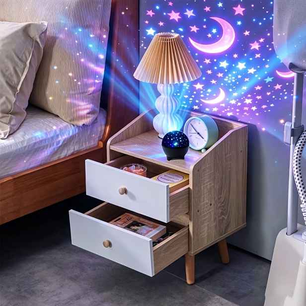 TEMU 1ks Innosinpo Hvězdný Projektorová Lampa Plug-and-Play RGB Měnící Barvy Stropní/Stolní Vhodná pro Ložnice, Moderní Projekce Hvězd a Měsíce s