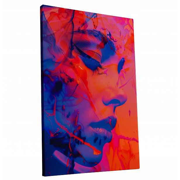 Obraz na plátně Portrét ženy v barvách do domu obývacího pokoje 80x120