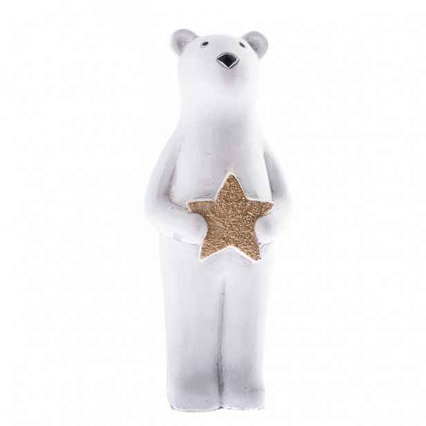 Betonový medvěd s hvězdou, 20 cm