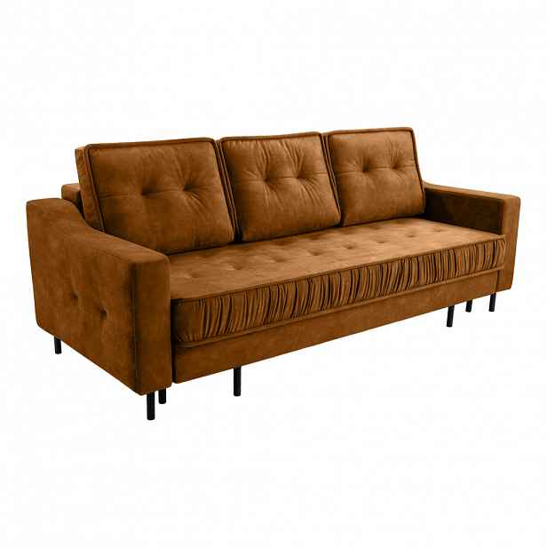 Fedve SOFA ARAMO s funkcí spaní, zlato