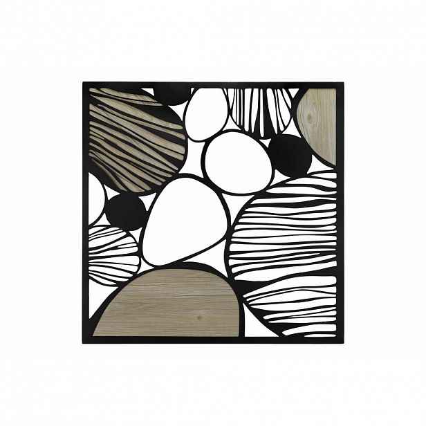 KUNSTLOFT KOVOVÁ NÁSTĚNNÁ DEKORACE ČERNÁ, 78/78 CM