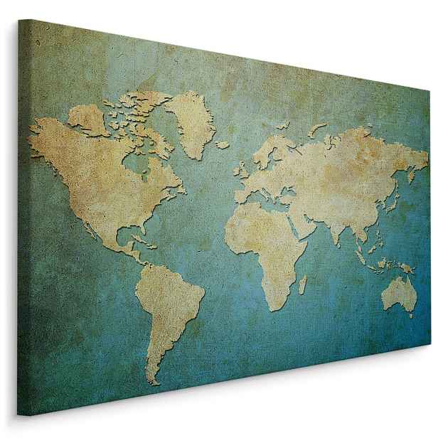 MyBestHome BOX Plátno Dekorativní Mapa Světa Varianta: 30x20