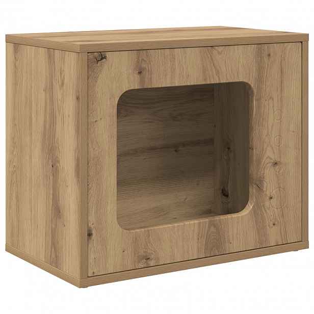 vidaXL Kočičí dům Dub artisan 51 x 30 x 42,5 cm Kompozitní dřevo