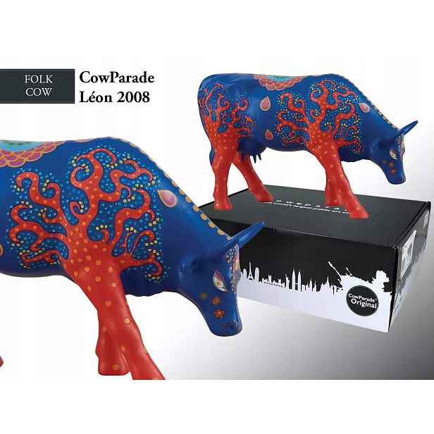 CowParade Léon, Mexico 2008, Folk Cow, neznámý umělec.