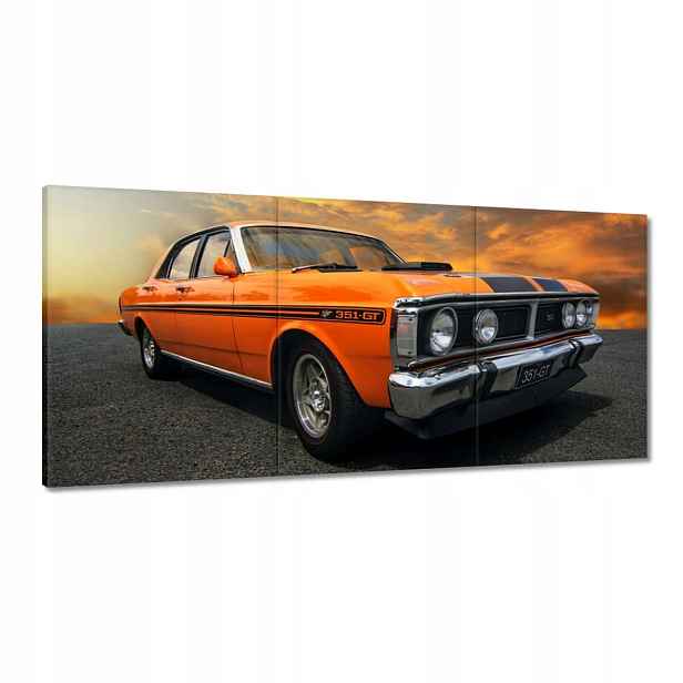 Obrazy 210x100 Oranžový Klasika Auto