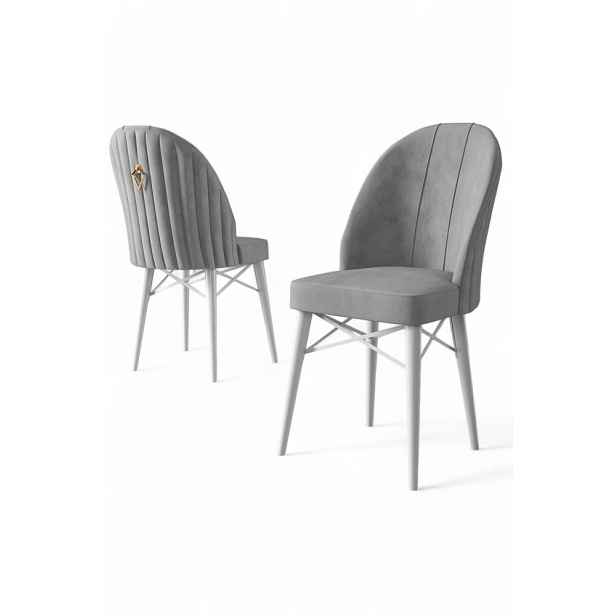 Sada židlí (6 kusů) Ritim - Grey, White