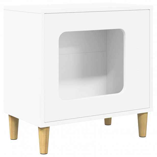 vidaXL Kočičí dům Bílá 51 x 30 x 52 cm Kompozitní dřevo