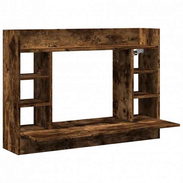 vidaXL Nástěnný psací stůl kouřový dub 105x48x75 cm kompozitní dřevo