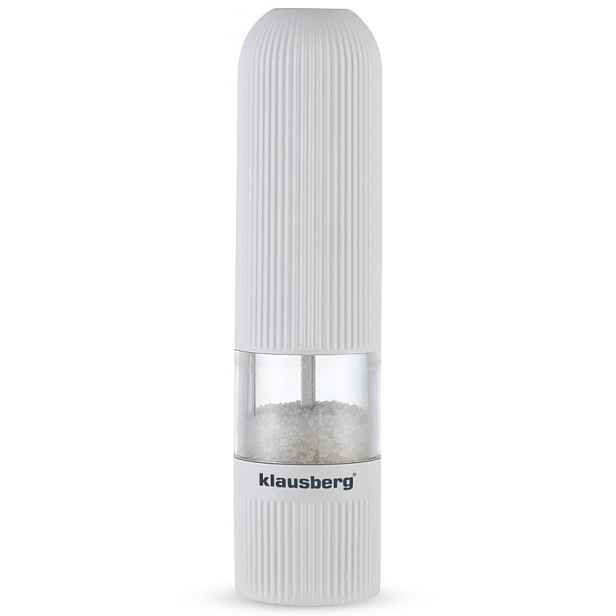 Klausberg KB-7435 Elektrický mlýnek na sůl a pepř 60 ml, bílý