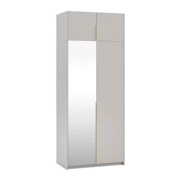 MASSENO ŠATNÍ SKŘÍŇ S OTOČNÝMI DVEŘMI THALIA, 100/250/58 cm 2dveřová se zrcadlem, kašmírová