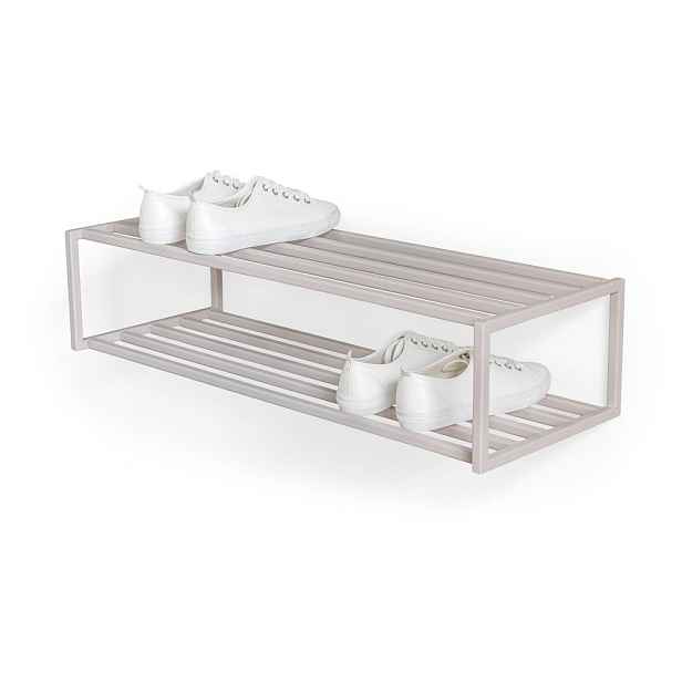 Taupe ocelový závěsný botník 78x20,5x30,5 cm School – Spinder Design