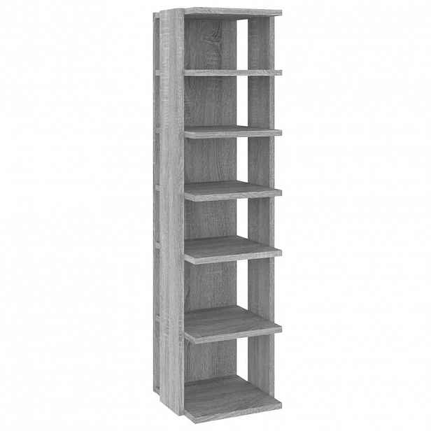 vidaXL Botník šedý sonoma 27,5x27x102 cm kompozitní dřevo