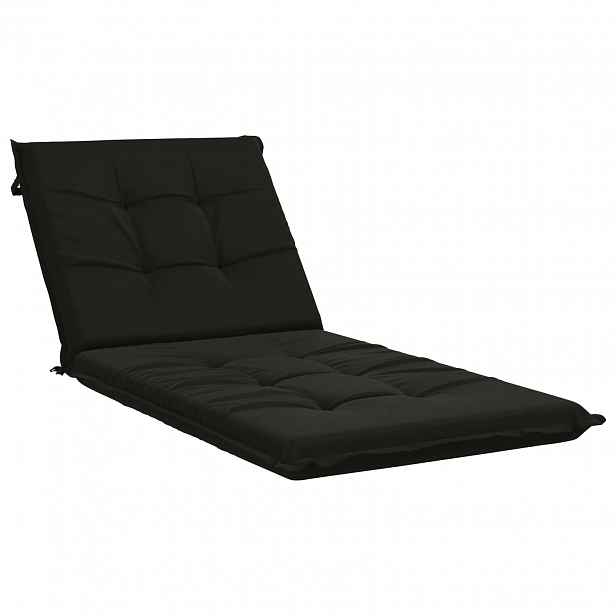 vidaXL Polštář na lehátko GEMERT 100% polyester Černá 190 x 70 x 9 cm
