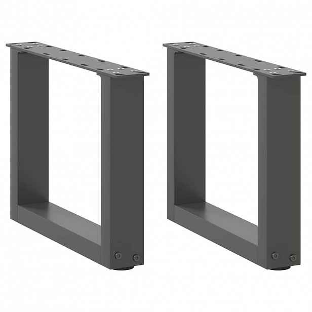 vidaXL Nohy konferenčního stolku ve tvaru U 2 ks antracitové 30 x (30-31) cm ocelové