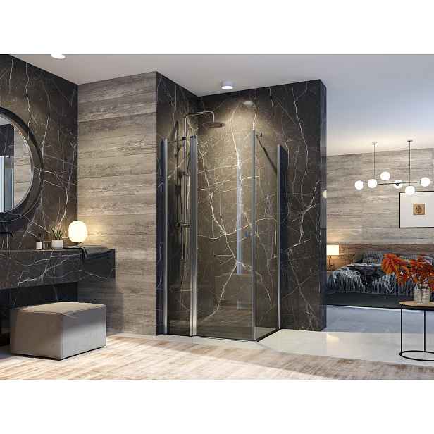 GLASS R13 100x80cm CHROM Sprchová zástěna