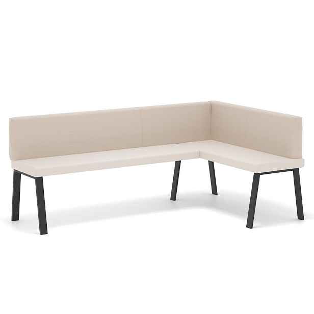 Idohome ROHOVÁ LAVICE MONO Y pravá ekokůže hladká, 128/168 cm, béžová