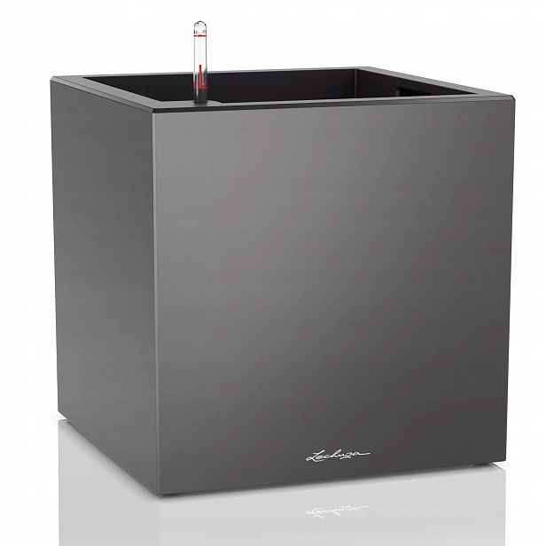 Lechuza Canto Premium 40 Low samozavlažovací Květináč Antracit Metalika
