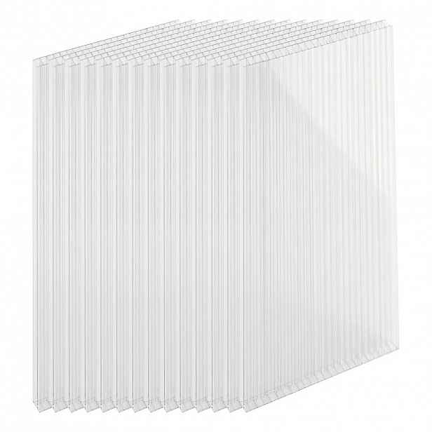 Relaxdays DESKY transparentní polykarbonát dutinkové 14ks-sada 4 mm
