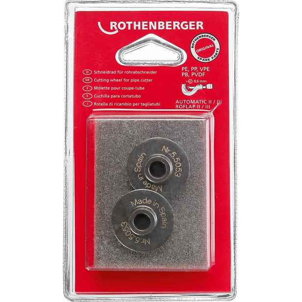 Řezací kolečka na plasty Tube Cutter 125 Pl 2 ks 55053D Rothenberger