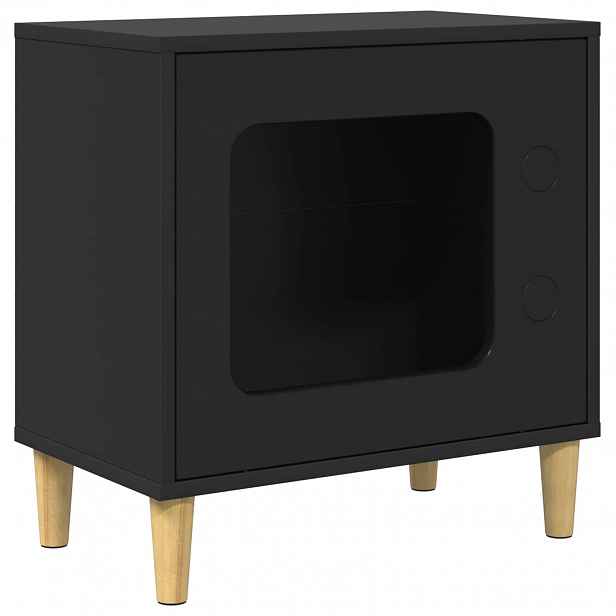 vidaXL Kočičí dům Černá 51 x 30 x 52 cm Kompozitní dřevo