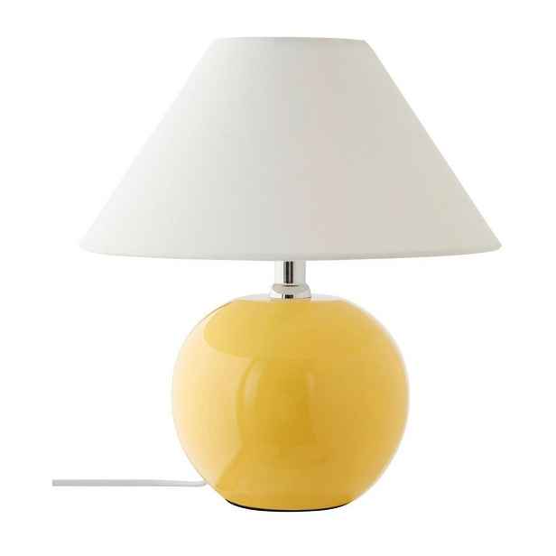 Žlutá/krémová keramická stolní lampa (výška 29 cm) Karamell – Jotex