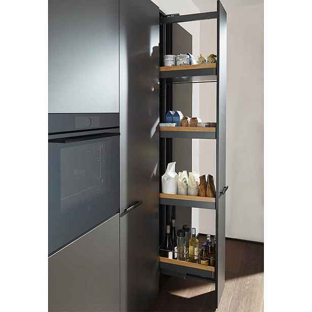 Peka 01.1506.KPL/A Dispensa Liro s dřevem 1200-1600/ 200/ 4/ antracit
