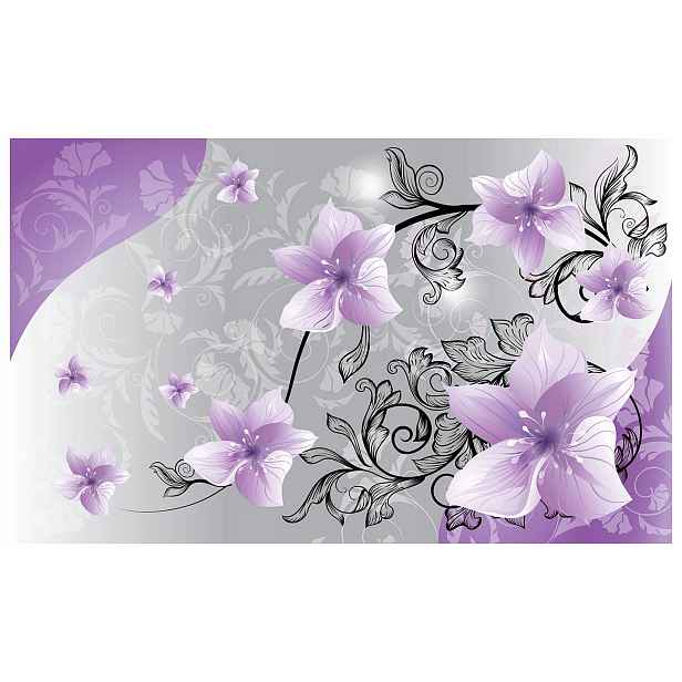 Fototapeta flizelina Lilie Květiny Abstrakt Gradient Fialová 350x250 lepidlo
