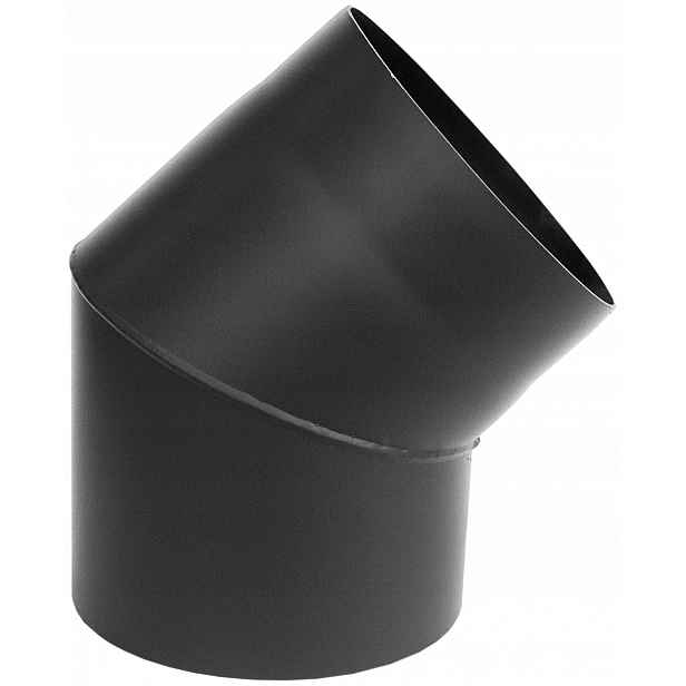 Komínové koleno kouřové černé pevné 45 stupňů fi 180/45 mm Darco