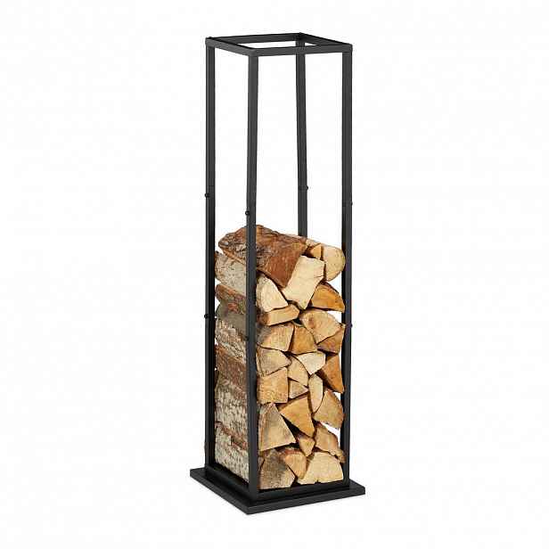 Relaxdays STOJÁN Černý ocelový výškově nastavitelný 121 cm