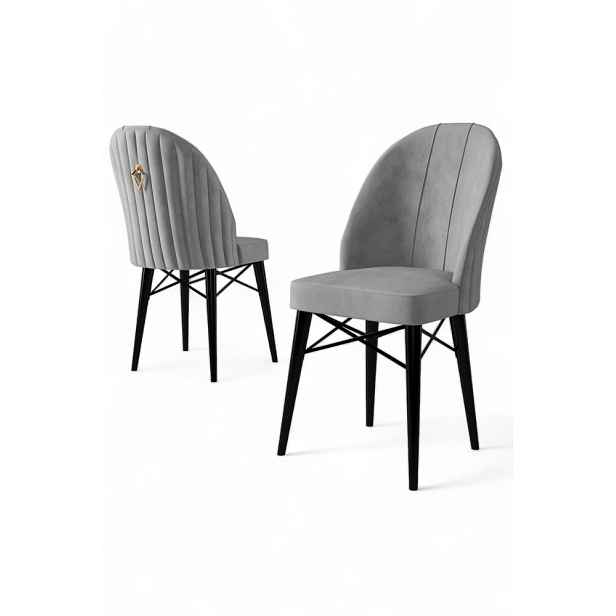 Sada židlí (6 kusů) Ritim - Grey, Black