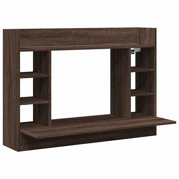 vidaXL Nástěnný psací stůl hnědý dub 105 x 48 x 75 cm kompozitní dřevo