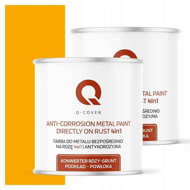 Barva Přímo na rez Metal Aluminium Ocel 2,5L 4v1 Matná Žlutá Signální