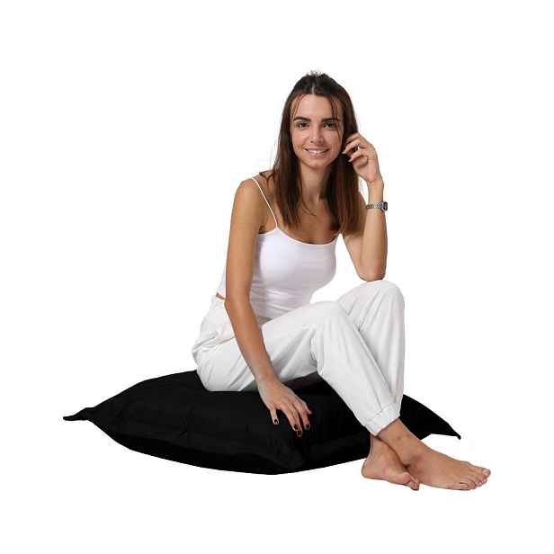 Hanah Home Zahradní sedací vak Cushion 70x70 cm černý