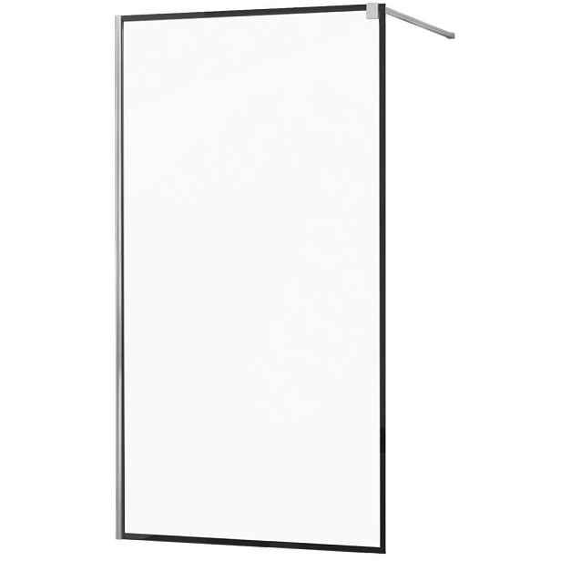 MEXEN - KIOTO Sprchová zástěna WALK-IN 50x200 cm 8 mm, chrom, černý profil 800-050-101-01-70