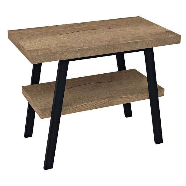 Sapho TWIGA umyvadlový stolek 100x72x50 cm, černá mat/dub Rover