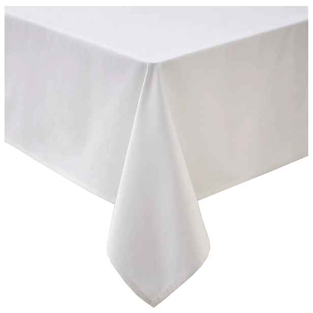 Ubrus 140x350 cm klasický Bílý ubrus odolný vůči skvrnám na stůl