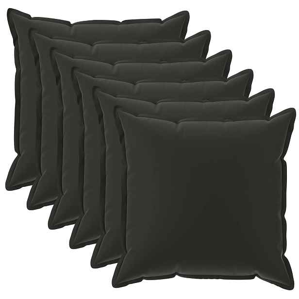 vidaXL Polštář 6 ks HOUTEN Černá 30 x 30 cm Polyester